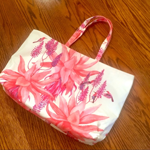 ESTEE LAUDER Pink Floral Tote Bag - Picture 1 of 6